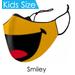 Smiley Face Design Reusable Face Mask - Kid Sized