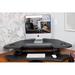 Symple Stuff Height Adjustable Corner Standing Desk Converter Wood/Metal in Black | 45.5 W x 34 D in | Wayfair E9A5B871EF5047A0B170453C76971204