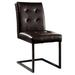 Orren Ellis Joutel Side Chair in Faux Leather/Wood/Upholstered in Brown | 35 H x 18.5 W x 26 D in | Wayfair 8B199014632240849039A066F47161B2