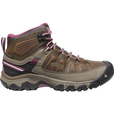 KEEN Damen Multifunktionsstiefel Damen Wanderschuhe Targhee III Mid WP Weiß/Boysenberry, Größe 37 ½ in Braun