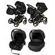 Stroller Travel System pram 3 in1 Combo Set with car seat Choice Buggy isofix Yukon GT by Chillykids Black Storm 05 3in1 with Baby seat
