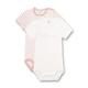 Sanetta Body Kurzarm (Doppelpack) Weiß und Rosa Ringel | Hochwertiger und nachhaltiger Body für Mädchen aus Bio-Baumwolle. Inhalt: 2er Set Baby Body 062