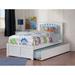 Viv + Rae™ Bouldin Solid Wood Platform Bed w/ Trundle by Viv + Rae Wood in White | 41.75 H x 43.625 W x 80.75 D in | Wayfair VVRO3258 29130382