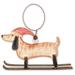 Sunset Vista Designs Co. 2 Piece Doggy Hanging Figurine Ornament Set Metal in Orange | 6 H x 5.75 W x 1.75 D in | Wayfair 14126