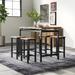 Trent Austin Design® Bremer 5 - Piece Counter Height Dining Set Wood/Metal in Black/Brown | 34.7 H in | Wayfair 2BF045628370449BA28AB71BD1070D9B