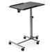 Costway Adjustable Angle Height Rolling Laptop Table-Black