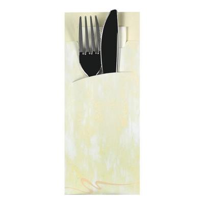 Papstar Bestecktaschen 8,5 x 20 cm mit Serviette, 520 Stück weiß, 8.5 cm Image