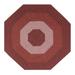 Alpine Braid Collection Reversible Indoor Area Rug, 48"" Octagonal by Better Trends in Burgundy Stripe (Size 48" OCTGN)