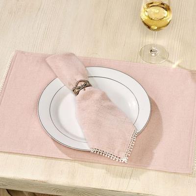 French Perle Solid Color Placemats Set of Four, Set of Four, Pale Green