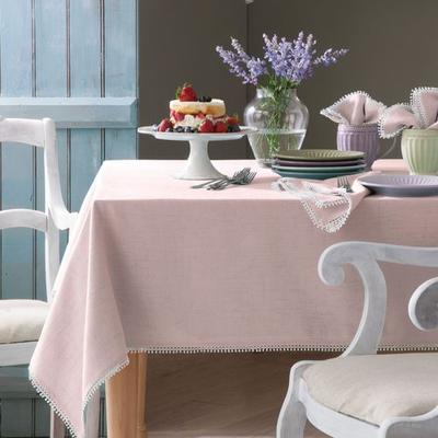French Perle Solid Color Tablecloth, 60 x 120, Wisteria