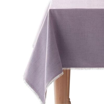 French Perle Solid Color Tablecloth, 60 x 120, Wisteria