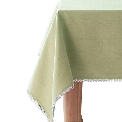 French Perle Solid Color Tablecloth, 60 x 120, Pale Green