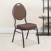 Flash Furniture Boston Teardrop Back Stacking Banquet Chair Metal/Fabric in Brown | 37.75 H x 17.5 W x 17.5 D in | Wayfair