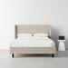 AllModern Laurent Low Profile Platform Bed Upholstered/Polyester in White | 47 H x 44 W x 77 D in | Wayfair 843D143177B84177A4AB63B9768E4B23