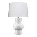 Orren Ellis Freeda 26" Table Lamp Ceramic/Linen in White | 26 H x 17 W x 17 D in | Wayfair 4BA002DC74C44771B4501E433612AD9A