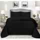 B&B Bedspreads King Size Embossed Pattern Reversible Sofa Throws Bed Spread King Size Bedding Bed Cover - 3piece Bed Throws Bedspreads + Two Decorative Pillow Cases (Osca Black)