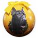 E&S Imports Great Dane Ball Ornament Plastic in Black/Yellow | 3 H x 3 W x 3 D in | Wayfair CBO-51b