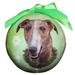 E&S Imports Greyhound Ball Ornament Plastic in Brown/Green | 3 H x 3 W x 3 D in | Wayfair CBO-94