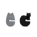 Fox Run Brands Brands 2 Piece Cat and Owl Silicone Pot Clip Spoon Rest Silicone in Black/Gray | Wayfair 48773