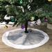 Mike & Melissa Plush Border Tree Skirt Polyester in Gray/White | 35.43 W in | Wayfair 199CTSPHGY09-B24