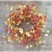 The Holiday Aisle® Gingko Leaf & Berry 21" Unlit Wreath Silk/Wood/Twig in Brown/Orange/Yellow | 21 H x 21 W x 5 D in | Wayfair