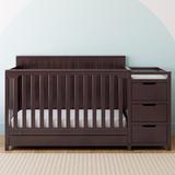 Graco Hadley 5-in-1 Convertible Crib & Changer w/ Storage Wood in Brown/Yellow | 39.76 H x 29.92 W in | Wayfair 04586-709