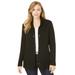 Plus Size Women's Cable Blazer Sweater by Jessica London in Black (Size 12)