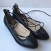 Jessica Simpson Shoes | Jessica Simpson Black Lace Up Slip On Flats Size 8 | Color: Black | Size: 8