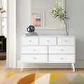 Mercury Row® Alyssa 7 Drawer 52.5" W Dresser Wood in White | 33 H x 52.5 W x 16 D in | Wayfair 7C8A0B8E97E4421DA20452BC16CAA71C