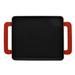 Chasseur 8.5 in. Cast Iron Rectangular Griddle Enameled Cast Iron/Cast Iron in Red/Black | 1.5 H in | Wayfair CI_3361R_C188