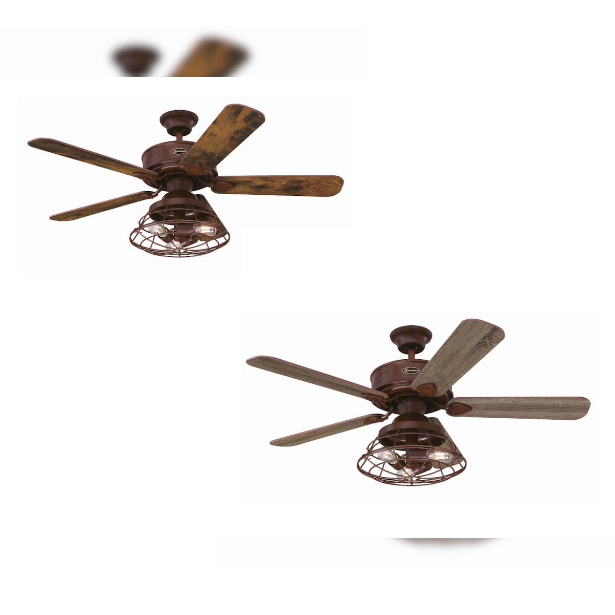 Westinghouse Deckenventilator Barnett Braun 122 cm mit LED Leuchte 122 Image