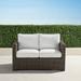 Small Palermo Loveseat with Cushions in Bronze Finish - Cara Stripe Cobalt, Standard - Frontgate