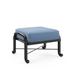 Outdoor Deluxe Ottoman Cushion - Rain Resort Stripe Dove, Small - Frontgate