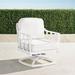Avery Swivel Lounge Chair with Cushions in White Finish - Rain Resort Stripe Black - Frontgate