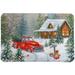 The Holiday Aisle® Arham a Cabin Memory Foam Bath Mat Polyester/Memory Foam in Gray/Green | Wayfair BA1F2444D6E64BC79304CD5EDCA2F20F