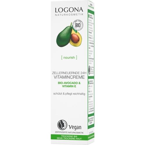 Logona – Nourish Zellerneuernde 24H Vitamincreme Bio-Avocado & Vitamin E Gesichtscreme 30 ml