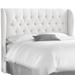 Joss & Main Laura Wingback Headboard Upholstered/Cotton in White | 55 H x 77 W x 13 D in | Wayfair ALCT1747 25283982