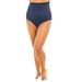 Plus Size Women's High-Waist Swim Brief with Tummy Control by Swim 365 in Navy (Size 14) Swimsuit Bottoms