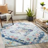 Wallsburg 12' x 14'11" Traditional Navy/Burnt Orange/Fuchsia/Gray/Light Beige/Light Blue/Mustard/Light Slate/Peach Area Rug - Hauteloom