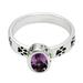 Paw Prints in Purple,'Amethyst and Sterling Silver Paw Print Ring'