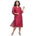 Plus Size Women's Lace & Sequin Jacket Dress Set by Roaman's in Classic Red (Size 36 W) Formal Evening