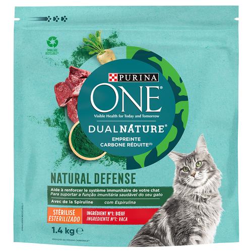 3 x 1,4 kg PURINA ONE Dual Nature Sterilized Rind Katzentrockenfutter