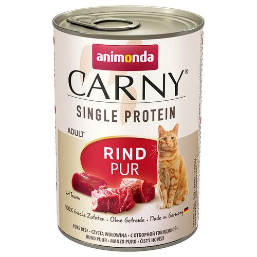 6 x 400 g animonda Carny Single Protein Adult mit Rind pur Katze Nassfutter