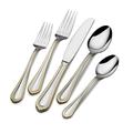 Mikasa 5119760 Regent Bead Gold 65-Piece Stainless Steel Flatware Set, Service for 12