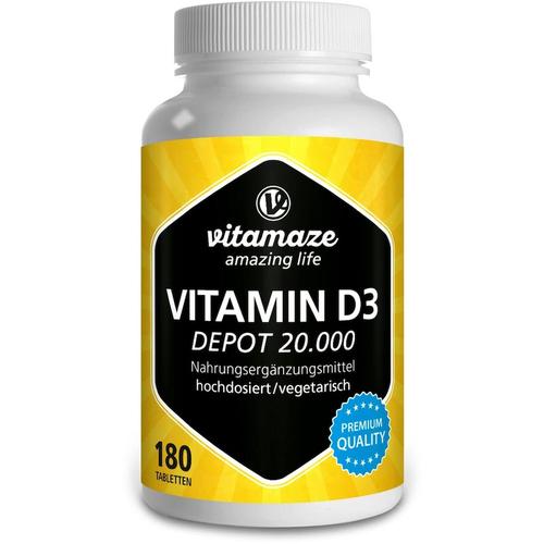 Vitamaze – VITAMIN D3 20.000 I.E. Depot hochdosiert Tabletten Vitamine