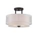 Designers Fountain Fusion 16 Inch 2 Light Semi Flush Mount - 86111-BBR