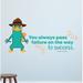 Design W/ Vinyl Pass Failure Perry the Platypus Vinyl Wall Decal Vinyl in Brown/Green/Red | 8 H x 10 W in | Wayfair Timmy 1006a