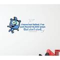 Zoomie Kids Won't Work Cute Blue Life Quote Vinyl Wall Decal Metal in Black/Blue | 20 H x 40 W in | Wayfair D010AEBD3D5B466598C5BC12D5AD43B8