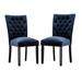 Red Barrel Studio® Amdan Tufted Velvet Modern Dining Chair Wood/Upholstered/Velvet in Blue | 37.75 H x 18 W x 24 D in | Wayfair