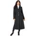 Plus Size Women's Long Wool-Blend Coat by Roaman's in Black (Size 28 W) Winter Classic